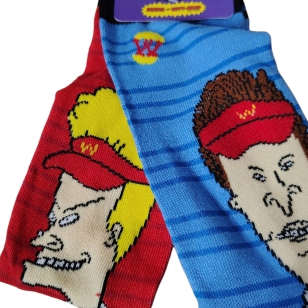 MTV Beavis & Butt-Head Crew Socks Unisex Nostalgia Bundle And Save